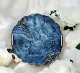 Silber und Grau Holz & Epoxidharz Tablett, handgefertigtes ...