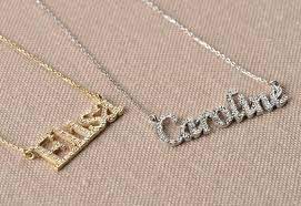 Gold Name Necklace Cubic Zirconia Necklace 14k Gold Etsy Gold Name Necklace Solid Silver Necklace Solid Gold Necklace