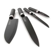 Ceramic Coated Black Knife Set Set Of 4 Knife Sets Knife Kitchen Knives