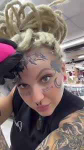 Self face tattoo tattoo artist- LuckyLou #tattoo #tattooartist  #tattooapprentice #tattootechnique #tattooprocess