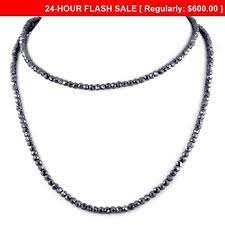 3mm 4mm 36 Inches Long Black Diamond Faceted Beads Necklace Etsy In 2021 Faceted Bead Necklace Round Bead Necklace Necklace