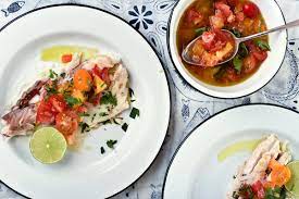 Roasted Or Grilled Whole Fish With Tomato Vinaigrette Recipe Nyt Cooking