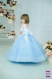 Light Blue Flower Girl Dress Wedding Party Dress For Girl Luxury Children S Dress For Flower Girl Dresses Blue Wedding Dresses For Girls Blue Dresses For Kids