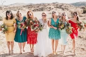 Magical Desert Wedding With Pops Of Color Personality Part 1 Green Wedding Shoes Bright Bridesmaid Dresses Casual Bridesmaid Dresses Casual Bridesmaid