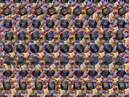 This stereogram (magic eye) that makes it look like a 3D bowl if you look  at the image from behind and not straight into it. : rDesignPorn