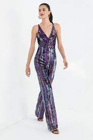 Now's the time to add a classic holiday jumpsuit to your december. Dress The Population Sequin Jumpsuit Dee602