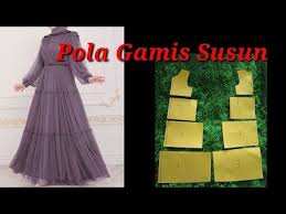 Gamis rempel susun, aneka batik murah, gamis rempel susun Pin Di Pola Baju Wanita Dewasa