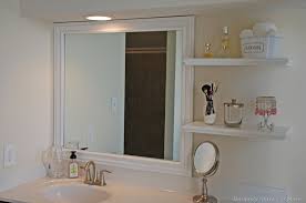 Have materials cut at a home improvement store and consider using style of door casings in home as inspiration for the look of the mirror frame. Framing Bathroom Mirrors The Hard Way Uniquely Yours Or Mine