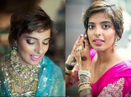 Gorgeous short hairstyles for indian women. Brides Who Carried Off Short Hair To Perfection On Their Weddings Ideas Inside Wedmegood