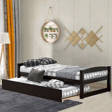 A classic shape that will last for many years. Kids Twin Bed Frame With Trundle Bed Yofe Twin Bed Frame With Slats And Rails Twin