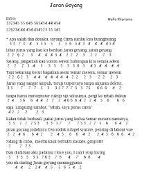 Not Angka Lagu Jaran Goyang Nella Kharisma Untuk Semua Alat Musik