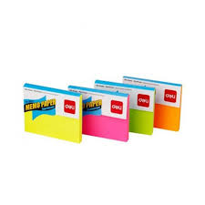 Deli E39820 Sticky Notes 3x4 Flourescent Color Assorted