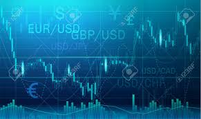 candlestick chart in financial market vector illustration on