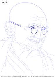 Step By Step How To Draw Mahatma Gandhi Drawingtutorials101 Com Mahatma Gandhi Gandhi Drawings