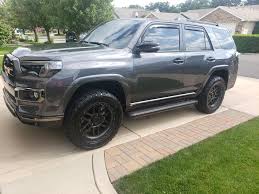 Fitting a 33 inch tire under the 4 runner in the stock location with a v8 hitch. 2020 Toyota 4runner Limited With 33 S 4runner Toyota 4runner 4runner Limited