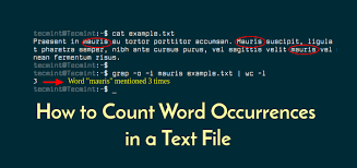 In other words, grep command searches the given file for lines containing a match to the given strings or words. How To Count Word Occurrences In A Text File