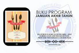 Kad jemputan jamuan akhir tahun. Buku Program Jamuan Akhir Tahun Koleksi Grafik Untuk Guru
