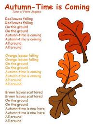 Autumn Time Is Coming Fall Preschool Activities Fall Preschool Classroom Songs