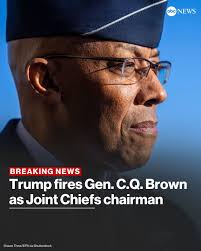Fire the black 4 star General for the less accomplished white 3 star Lt  General …..now I'm not well versed in Military accomplishments but from  what I can see General Brown who