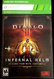 Diablo 3 Dlc Infernal Helm Angelic Wings Downloadable Content Xbox 360 Diablo Iii Angel Wing Code Xbox Live Xbox Xbox 360