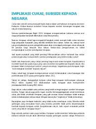 Filipina menuntut sabah yang menganggap ia sebahagian. Kepentingan Cukai Kepada Sesebuah Negara
