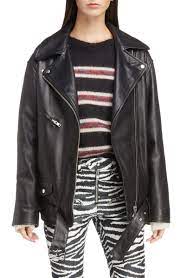 Isabel Marant Etoile Abely Oversize Leather Biker Jacket Nordstrom Women Clothes Sale Leather Jacket Coats Jackets Women