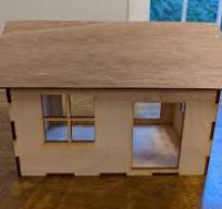Wooden house SVG pattern for laser cutting. Fits two 12 by 12 in or a 12*24  in or a 20 by 12 in or a 19.5 by 11 in or 3 A4. BONUS furniture