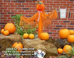 These outdoor halloween decorations can help you transform your backyard, porch, and front yard cast a spell over your entire neighborhood with these outdoor halloween decorations, which are. Jack O Scarecrow 5 Favorite Outdoor Halloween Decorations Dot Com Women