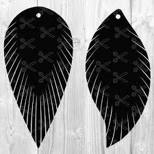 Download Feather Fringe Earring Svg Png Dxf Cut File