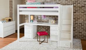 Solid wood twin loft bunk bed with desk dresser sh. Our Popular Star High Loft Gets Studious With A Long Desk Maxtrix Kids