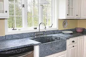 كيف تختار حوض المطبخ المناسب Blue Granite Countertops Green Kitchen Walls Brown Kitchen Cabinets