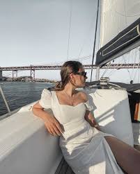 Jessica Viana Jessicaxviana Instagram White Dress Summer Dress Travel Sailing Sail Boat Sailing Boat Medite White Dress Classy Lifestyle Classy Girl