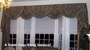 Vortta burlap look swag curtains soft half window rustic natural tan kitchen curtains valance and swags 63 inch length, 2 panels. A Super Easy Swag Valance Anyone Can Make Youtube