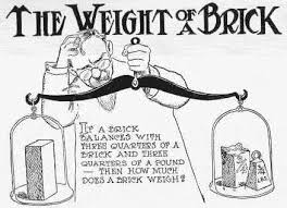 Posted october 28, 2019 by … Curmudgeon The Weight Of A Brick