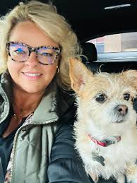 Mandygirl in her pink sweater, that she loves btw, from The Wishbone Pet  Co. and her Moonpet neoprene padded collar. She is such a cute sleeping  advertisement😉 She hates to be apart