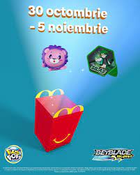A toy is typically included with the food, both of which are usually contained in a box with the mcdonald's logo. Mcdonald S Romania Happy Meal 30 Octombrie 5 Noiembrie Facebook