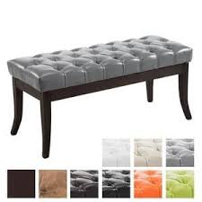 Clp Banc Assise Ramses En Simili Cuir A 4 Pieds En Bois Antique Fonce Rembourre Et Matelasse Simili Cuir Bois Antique Banc