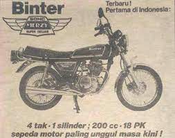 Motor yang berusia 40 tahun ini menjadi kendaraan harian saya. Motor Binter 1980an Periklanan Indonesia Sepeda Motor