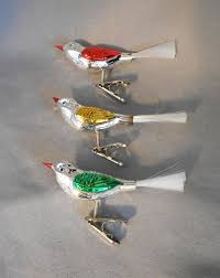 Amazing Vintage Germany Mercury Glass Birds Clip On Christmas Ornaments In Original Christmas Ornaments Antique Christmas Ornaments Vintage Christmas Ornaments