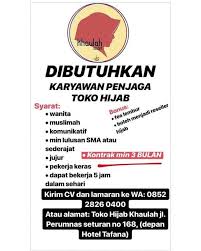 Tribun jateng menyajikan berita dan video terkini semarang, jawa tengah dan psis semarang Lowongan Kerja Karyawan Penjaga Toko Hijab Atmago