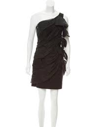 Bow Accented One Shoulder Dress With Images Dresses One Shoulder Cocktail Dress Shoulder Dress