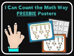 I Can Count The Math Way Freebie Posters Math Freebie Math Kindergarten Anchor Charts