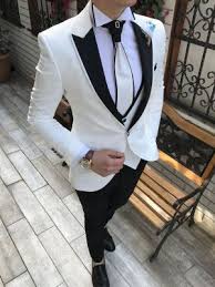 Terziademaltun Italyan Kesim Ceket Yelek Pantolon Gomlek Beyaz Damatlik Set T2567 1 Mens White Suit Mens Suits Designer Suits For Men