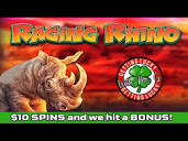 Raging Rhino Slots $10 SPINS! - YouTube