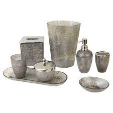 Low prices on washroom accessories from bobrick, koala, & bradley. Paradigm Trends 8 Piece Lava Grey Bathroom Accessories Set Walmart Com Walmart Com
