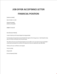 Below is a sample of an appointment letter. Thank You Letter Job Offer Accepted