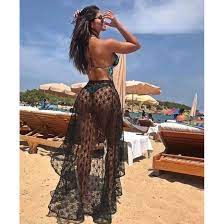 Saida de praia estilo camisa branca gardenia. Saia Renda Longa Saida Praia Canga Moda Verao Shopee Brasil