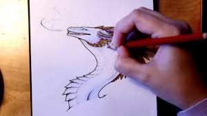 For the rest of the body, color it with different shades of blue and the color of your dragon can determine what environment it lives in or what powers it has. Color Time Dragon Colored Pencil Drawing Youtube