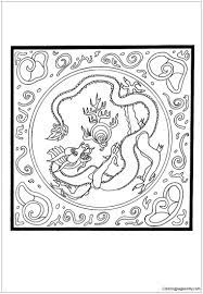 Big dragon with mandala inspired by. Dragon With Pearl Mandala Coloring Pages Mandala Coloring Pages Coloring Pages For Kids And Adults
