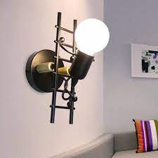 Maybe you would like to learn more about one of these? Creative Applique Murale Petit Gens De Fer Lampe De Mur Style Simple Industrielle Lumiere Interieur Enfant